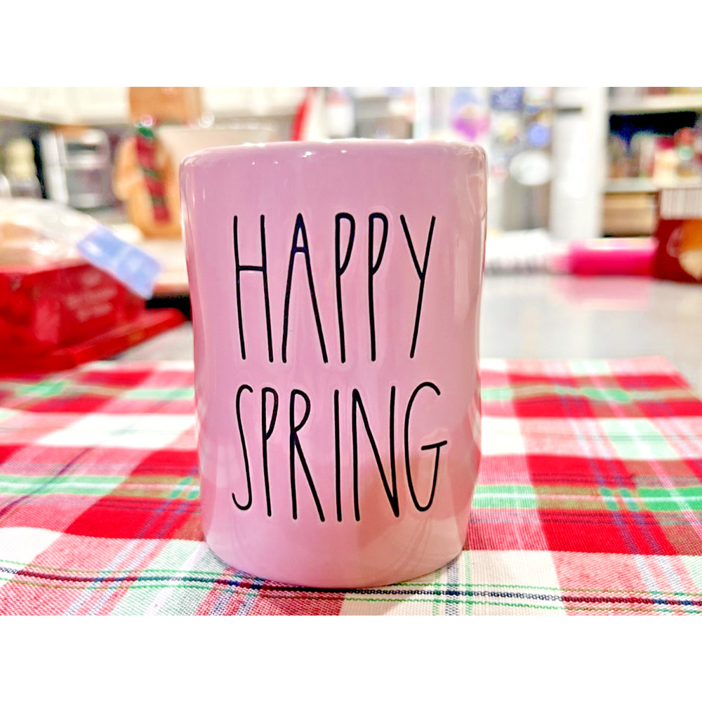 NEW RAE DUNN Happy Spring Pink Peony Scented Candle